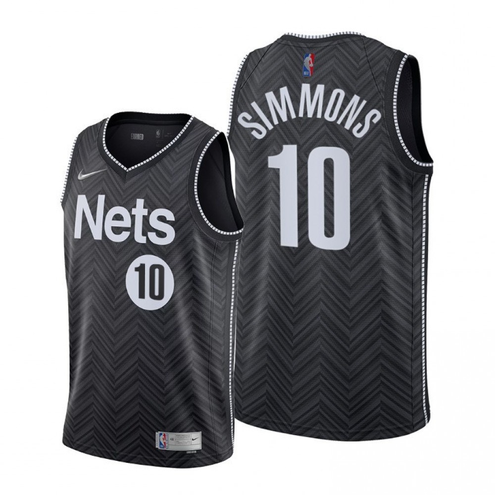 Men's Brooklyn Nets Ben Simmons #10 Black 2020/21 Swingman Player Jersey – Earned Edition-Pro Kit Vault | Brand New 26/27 Sports Jerseys